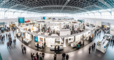 Handelsmesse expo Messestand internationale Business-Konvention Veranstaltung Schaufenster Zentrum mit großen Maßstab Menge von Menschen versammeln, um Produkt-und Service-Display