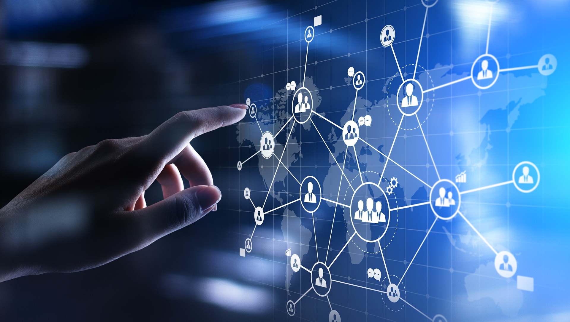 Netzwerkstruktur mit digitalen Nutzerknoten | Lohnabrechnung Outsourcing
