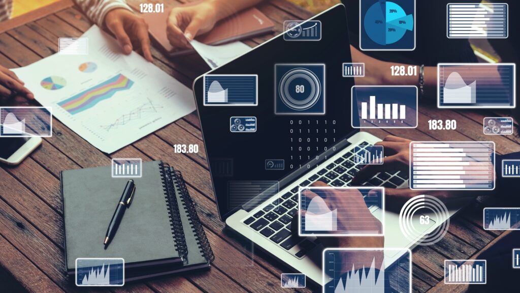 Laptop mit Diagrammen und Datenanalyse | Kabelkonfektion