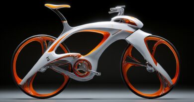 Modernes Hightech-Fahrrad mit futuristischem Design | Inliner Skates