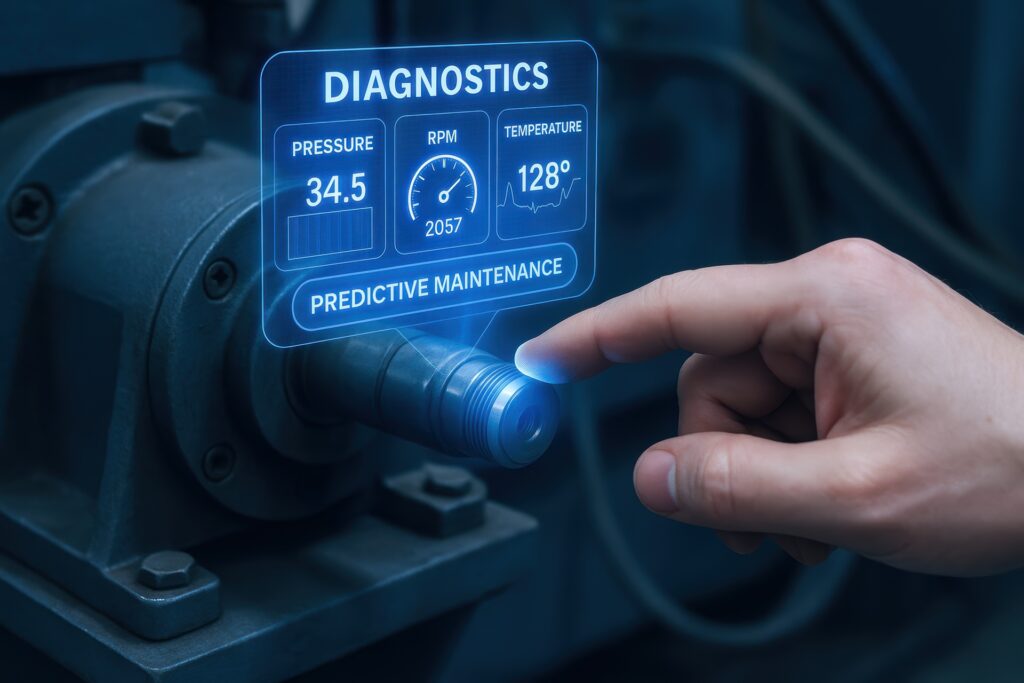 Digitale Diagnoseanzeige misst Druck und Temperatur | Begleitheizung Rohr